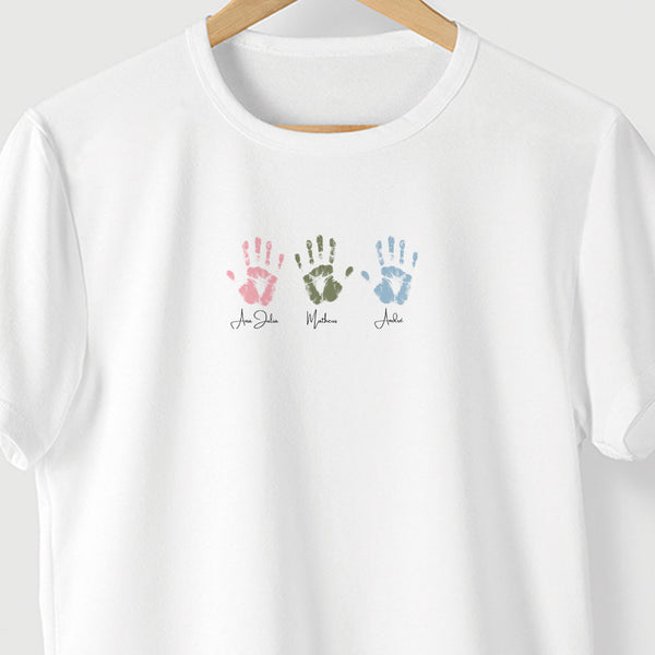 Camiseta Mãos dos Filhos algodão 100% - Dia dos Pais ASAS