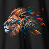 Moletom Hoodie LION COLOR- PRETA - (Capuz + Bolso)