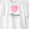 Camiseta Personalizada CORAÇÃO FAMÍLIA - BRANCA - Algodão 100%