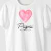 Camiseta Personalizada CORAÇÃO FAMÍLIA - BRANCA - Algodão 100%