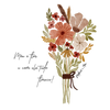 Camiseta Personalizada FLORES E MENSAGEM - BRANCA - Algodão 100%